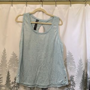 RBX Workout Tank Top Blue Heather Cut Out Back XL Quick Dry